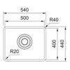 Franke Maris Quiet MQX 110 50 Large Bowl Undermount Stainless Steel Kitchen Sink