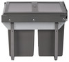 Austen & Co. 40L Built-In Hinged Cupboard Kitchen Bin - 3 Compartments