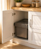 Austen & Co. 30L Built-In Hinged Cupboard Kitchen Bin - 2 Compartments