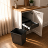 Austen & Co. 30L Built-In Hinged Cupboard Kitchen Bin - 2 Compartments