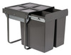 Austen & Co. 68L Built-In Hinged Cupboard Kitchen Bin - 2 Compartments