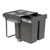 Austen & Co. 68L Built-In Hinged Cupboard Kitchen Bin - 2 Compartments