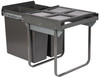 Austen & Co. 68L Built-In Hinged Cupboard Kitchen Bin - 3 Compartments