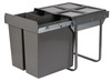 Austen & Co. 68L Built-In Hinged Cupboard Kitchen Bin - 3 Compartments