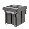 Austen & Co. 68L Built-In Hinged Cupboard Kitchen Bin - 3 Compartments