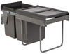 Austen & Co. 40L Pull Out Cupboard Kitchen Bin - 2 Compartments