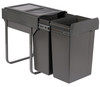 Austen & Co. 56L Built-In Hinged Cupboard Kitchen Bin - 2 Compartments