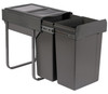 Austen & Co. 56L Built-In Hinged Cupboard Kitchen Bin - 2 Compartments