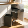 Austen & Co. 56L Built-In Hinged Cupboard Kitchen Bin - 2 Compartments
