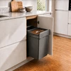 Austen & Co. 56L Built-In Hinged Cupboard Kitchen Bin - 2 Compartments