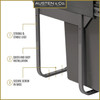 Austen & Co. 56L Built-In Hinged Cupboard Kitchen Bin - 2 Compartments