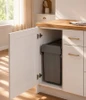Austen & Co. 30L Built-In Hinged Cupboard Kitchen Bin - 3 Compartments