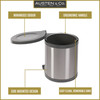 Austen & Co. 15L Built-In Hinged Cupboard Kitchen Bin - 1 Compartment