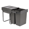 Austen & Co. 60L Built-In Hinged Cupboard Kitchen Bin - 2 Compartments