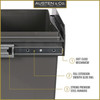 Austen & Co. 60L Built-In Hinged Cupboard Kitchen Bin - 2 Compartments