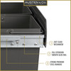 Austen & Co. 68L Built-In Hinged Cupboard Kitchen Bin - 4 Compartments