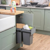 Caple Base Mounted 28L Slide Out Duo Bin