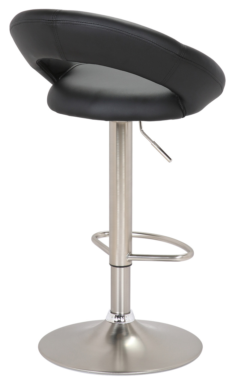 Sorrento Black Brushed Chrome Kitchen Bar Stool