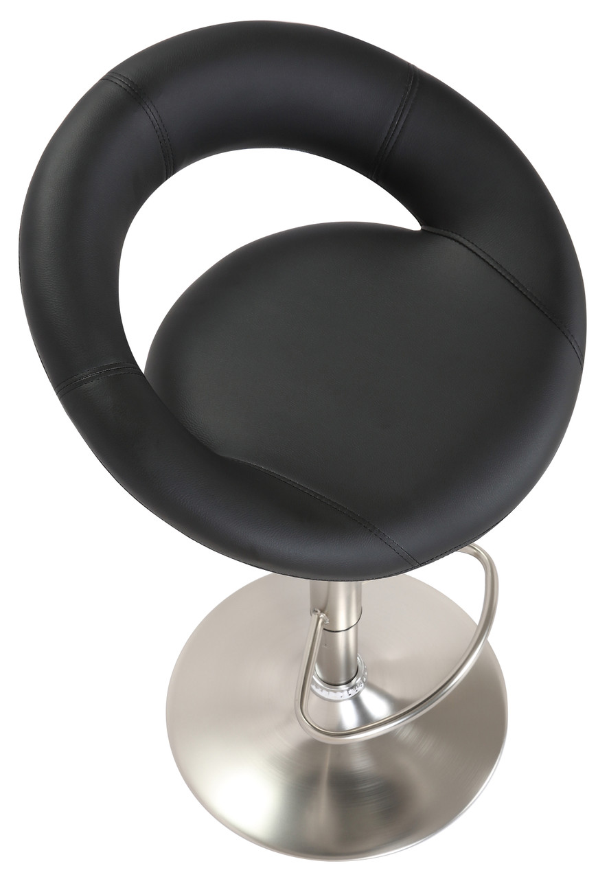 Sorrento Black Brushed Chrome Kitchen Bar Stool
