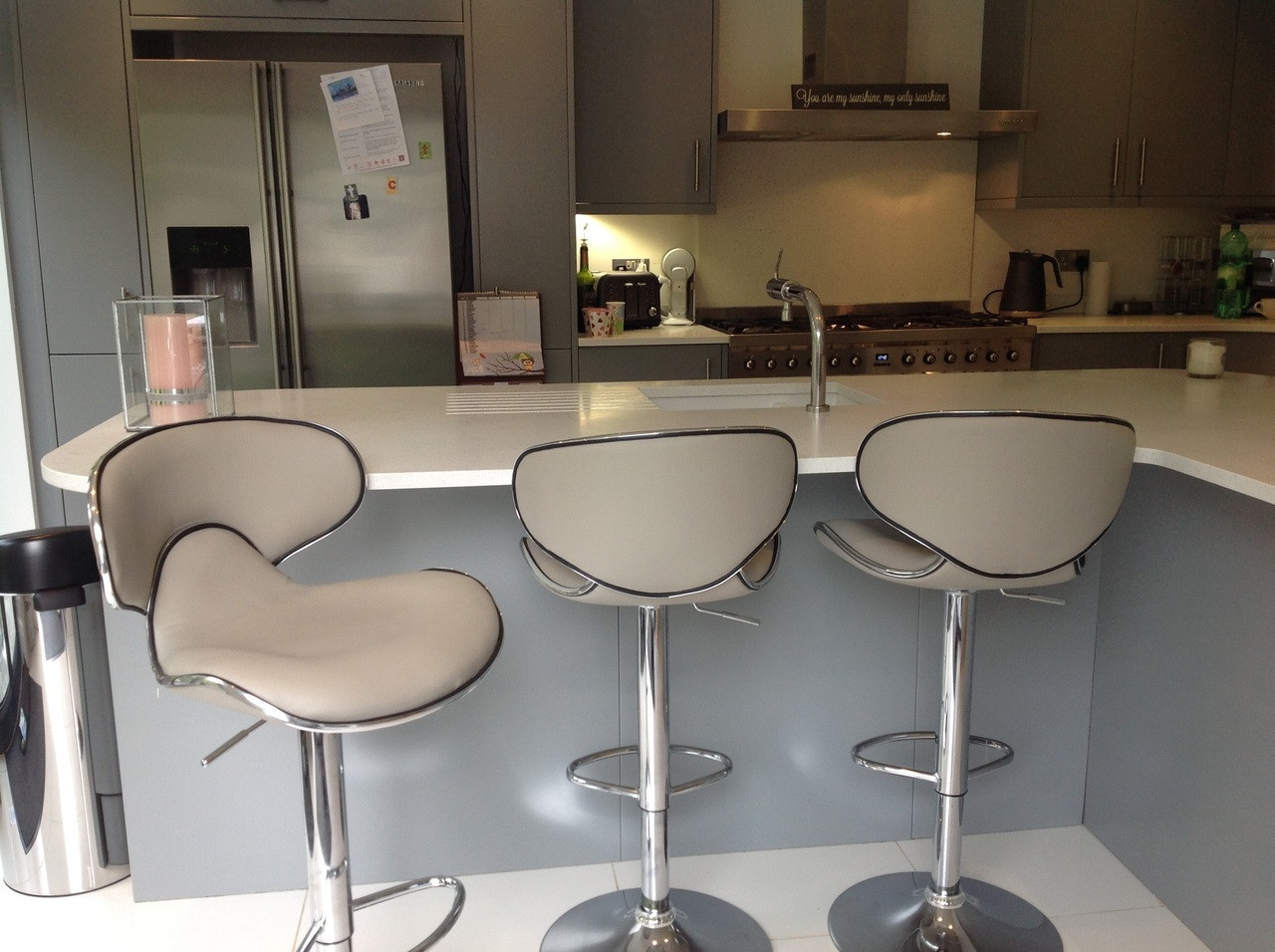 Carcaso Bar Stool Grey