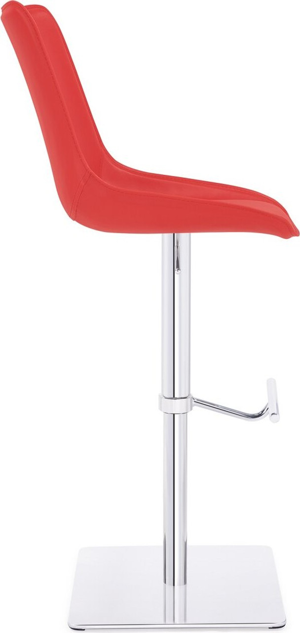 Magnifico Real Leather Bar Stool Red