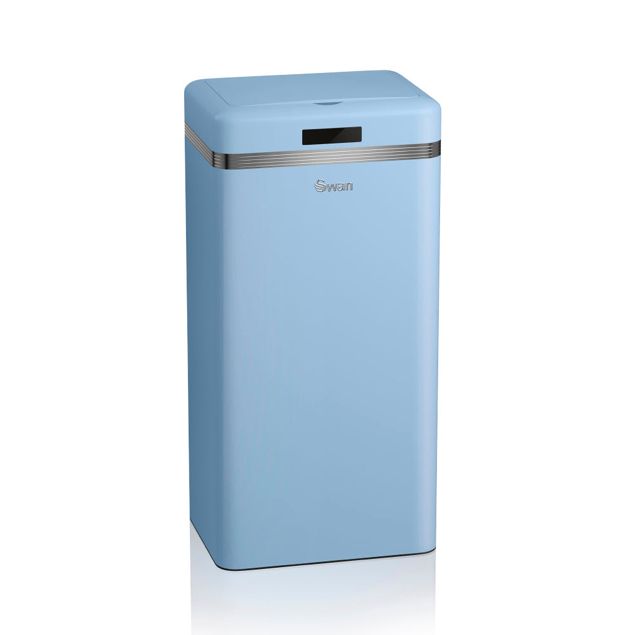 Swan Retro 45L Square Sensor Bin Blue - Cut Price Kitchens