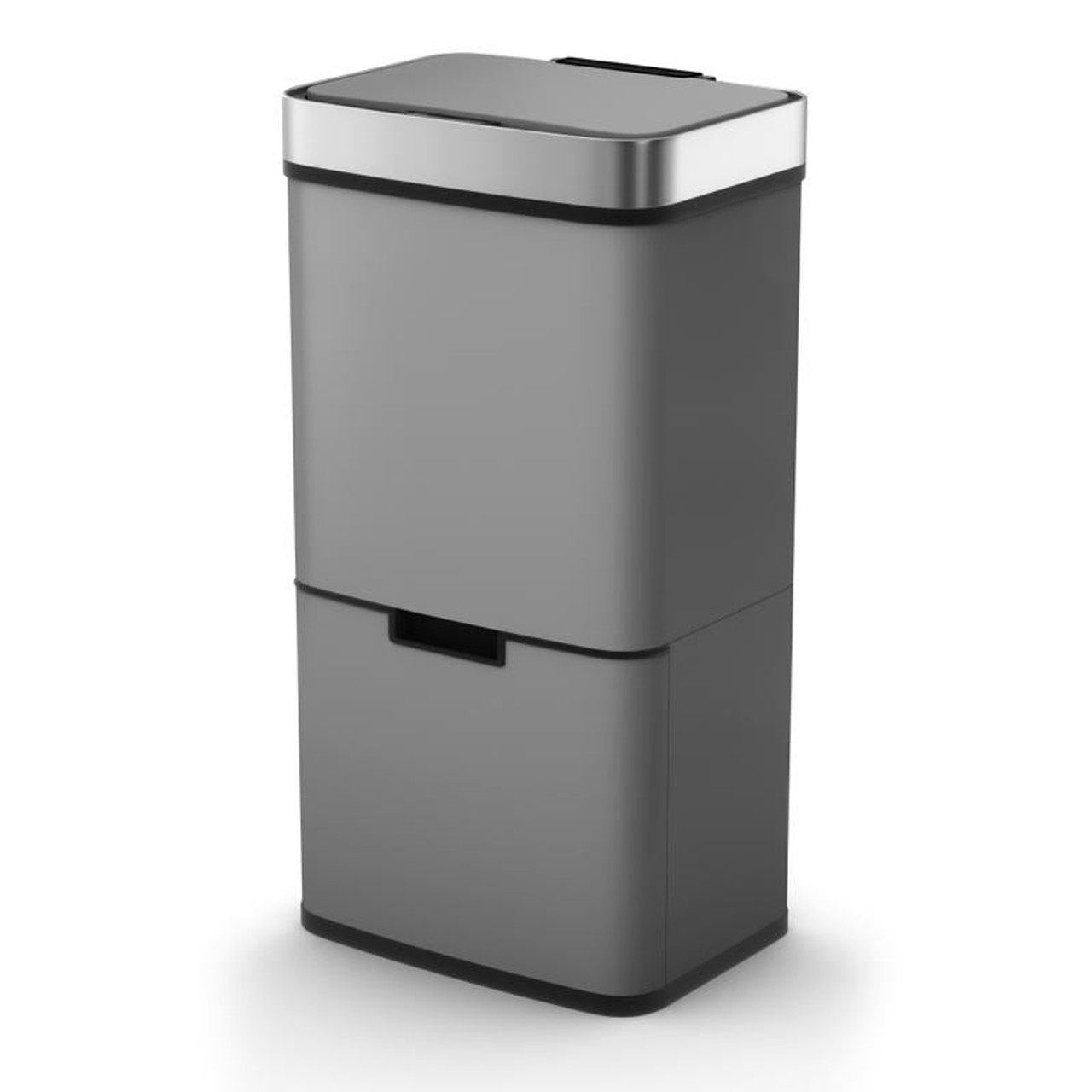 75L Recycling Sensor Bin with 3 Compartments and Food Caddy