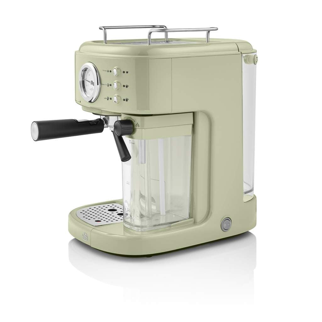 Swan Retro One Touch Espresso Machine Retro Green Cut Price Kitchens