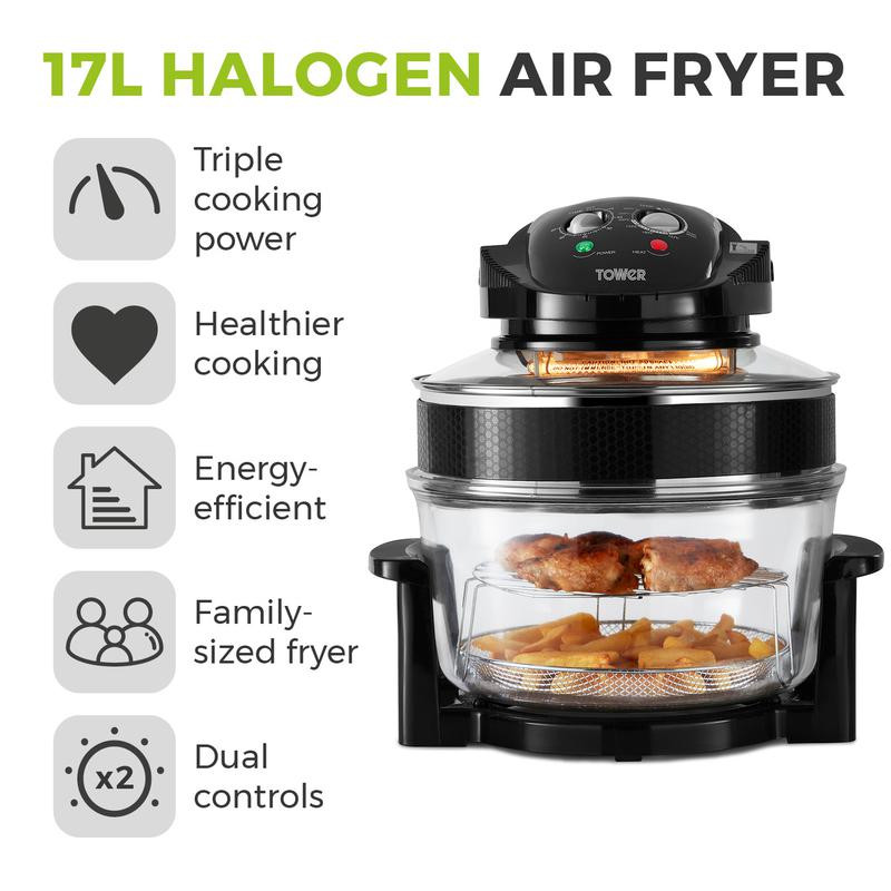Tower Halogen Low Fat Air Fryer Cut Price Kitchens