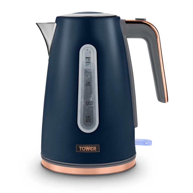 Jug Kettle Navy And Rose Gold Kettle And Toaster Morphy Richards