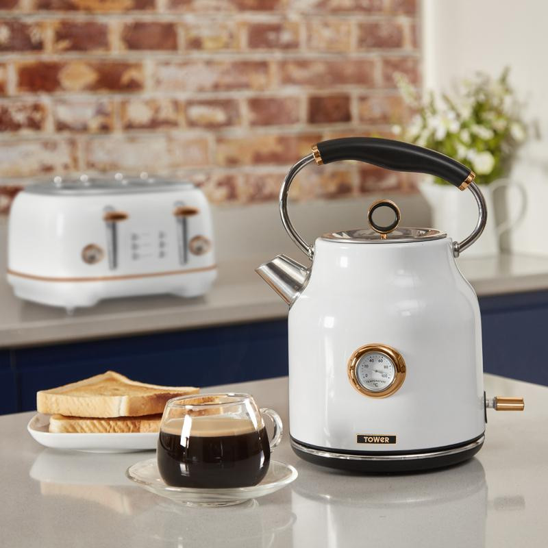 Tower Bottega 3KW Stainless Steel Kettle White Cut Price