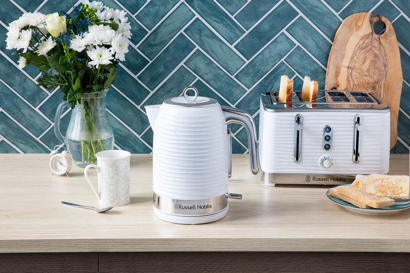 Russell Hobbs Inspire Toaster 4 Slice White Cut Price Kitchens