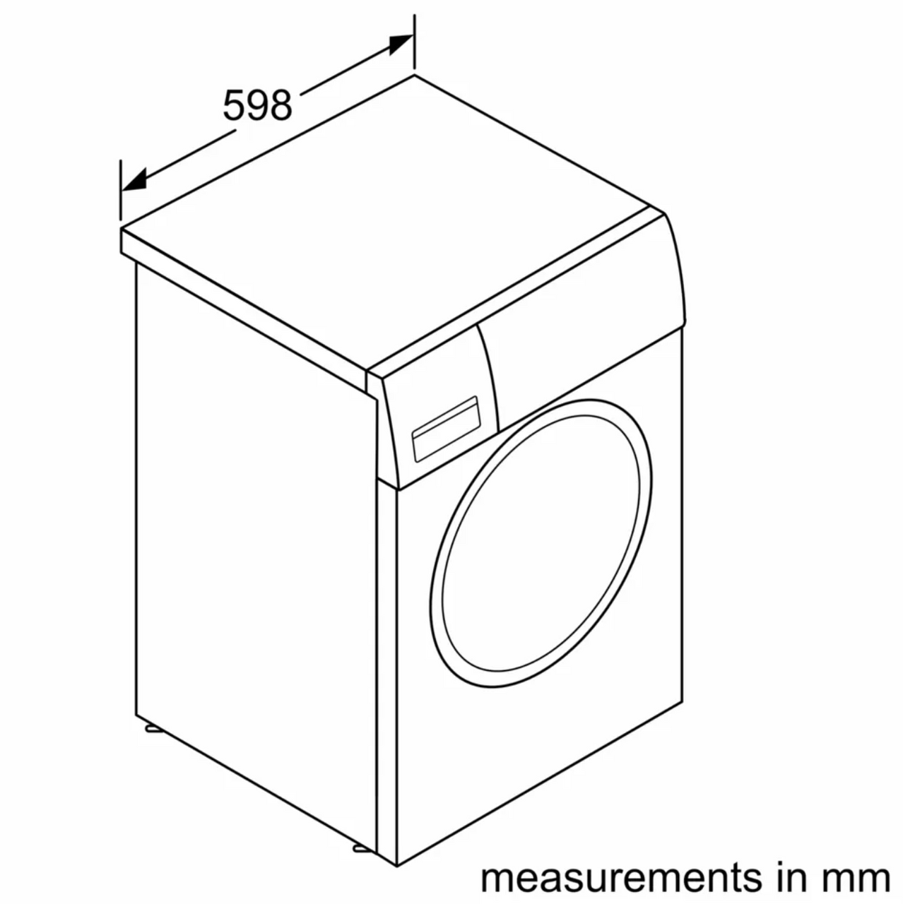 Bosch WAJ28008GB 7kg 1400rpm spin Serie 2 Washing machine, Front