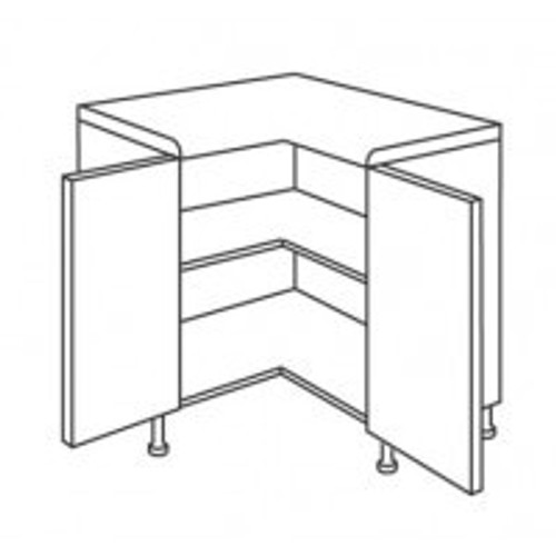 Paris Matt Grey 935mm L-Shaped Corner Base Unit Paris Matt Grey 935mm L-Shaped Corner Base Unit