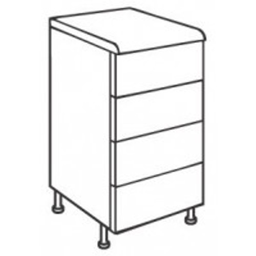 Capri Cream 500mm 4 Drawer Base Unit (soft-close) Capri Cream 500mm 4 Drawer Base Unit (soft-close)