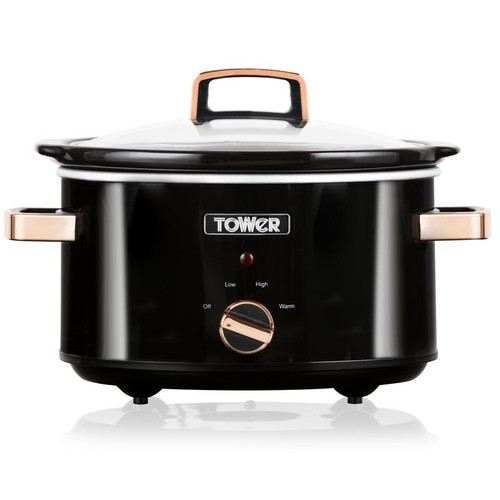 Tower Infinity 3.5L Slow Cooker Black and Rose Gold