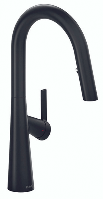 Riobel Ludik Mixer with Pull Down Spray Matt Black Kitchen Tap Riobel Ludik Mixer with Pull Down Spray Matt Black Kitchen Tap