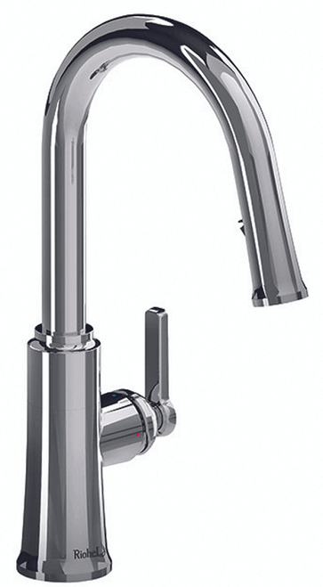 Riobel Trattoria Mixer with Pull Down Spray Round Spout Chrome Kitchen Tap Riobel Trattoria Mixer with Pull Down Spray Round Spout Chrome Kitchen Tap