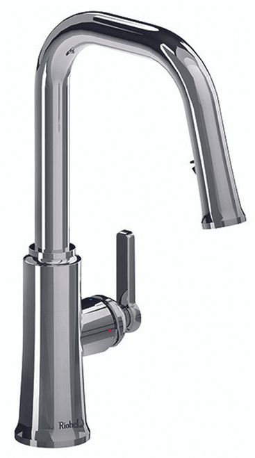 Riobel Trattoria Mixer with Pull Down Spray Square Spout Chrome Kitchen Tap Riobel Trattoria Mixer with Pull Down Spray Square Spout Chrome Kitchen Tap