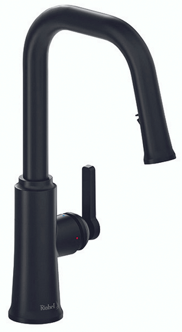 Riobel Trattoria Mixer with Pull Down Spray Square Spout Matt Black Kitchen Tap Riobel Trattoria Mixer with Pull Down Spray Square Spout Matt Black Kitchen Tap