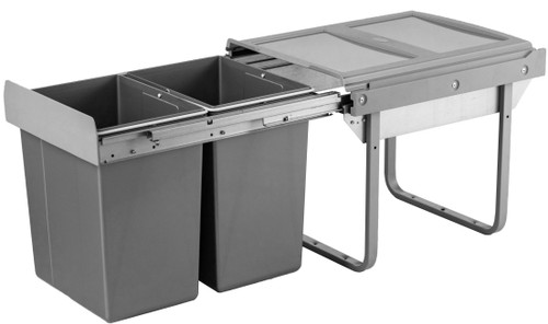 Austen & Co. 40L Built-In Hinged Cupboard Kitchen Bin - 2 Compartments