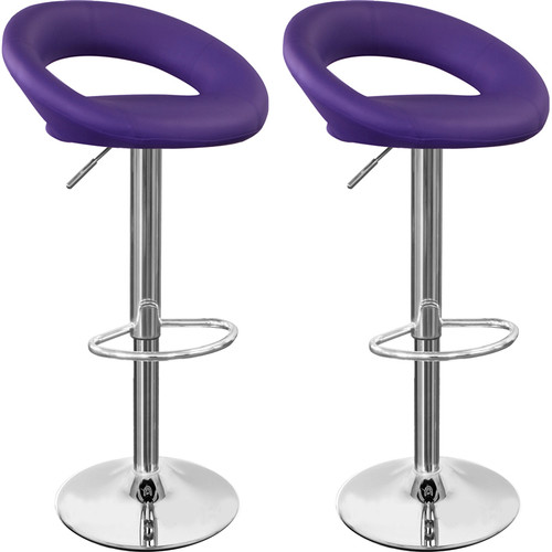 Pair of Sorrento Purple Bar Stools Kitchen Bar Stools