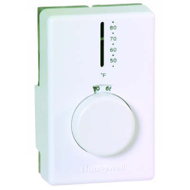 Honeywell T4398A1021 Spst Dual Diaph.Electric Thermostat-Whit