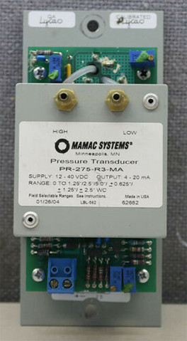 MAMAC Systems PR-275-R3-MA PanelMt Low # Xdcr; 4/20mA Out