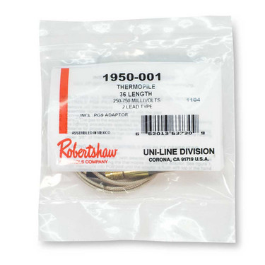 Robertshaw 1951-001 Thermopile,Threaded,36"w/PG9ad