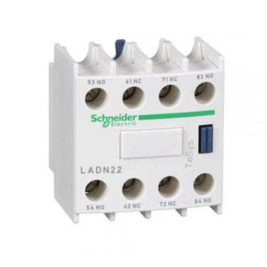 Schneider Electric (Square D) LADN22 2NO/2NC Front Mnt Aux Contacts