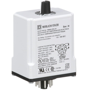 Schneider Electric (Square D) 9050JCK15V20 120V 1.8-180sec PLUG-IN TIMER