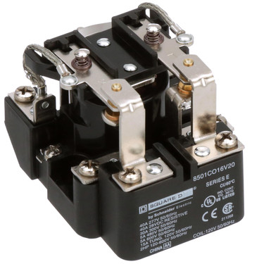 Schneider Electric (Square D) 8501CO16V20 120V 30A DPDT Power Relay