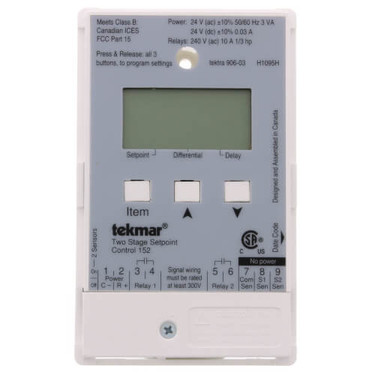 Tekmar Controls 152 2 STAGE SETPOINT CTRL