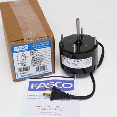 Regal Rexnord - Fasco D540 115v 3.3" 1/100hp 1550rpm Mtr
